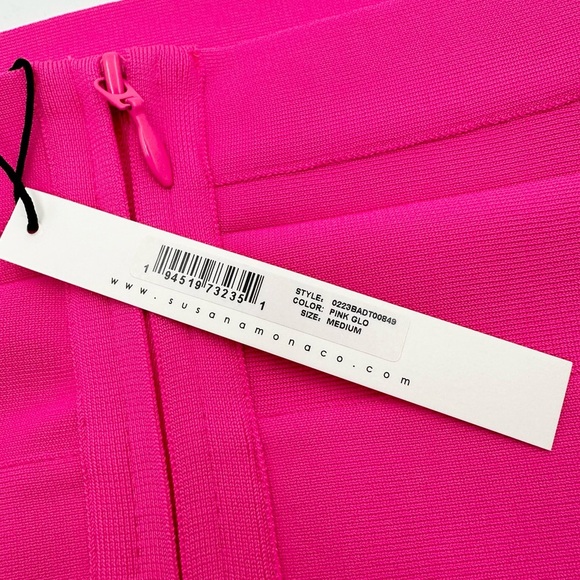 Susana Monaco Bandage Tube Top in Pink Glo - Picture 8 of 11